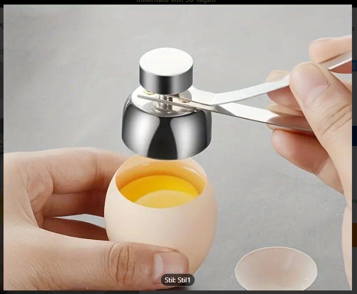3-teiliges Eierset - Eieröffner & Eiweißtrenner Für Die Küche