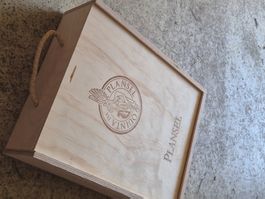 Weinkiste 3er leer 33.5x27.5x9.5 cm mit unterteilung