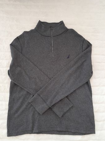 Nautica Pull ras du cou gris chiné Taille L, parfait automne
