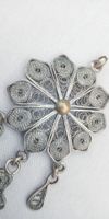Antiker filigraner Anhänger Trachtenschmuck Silber vergoldet