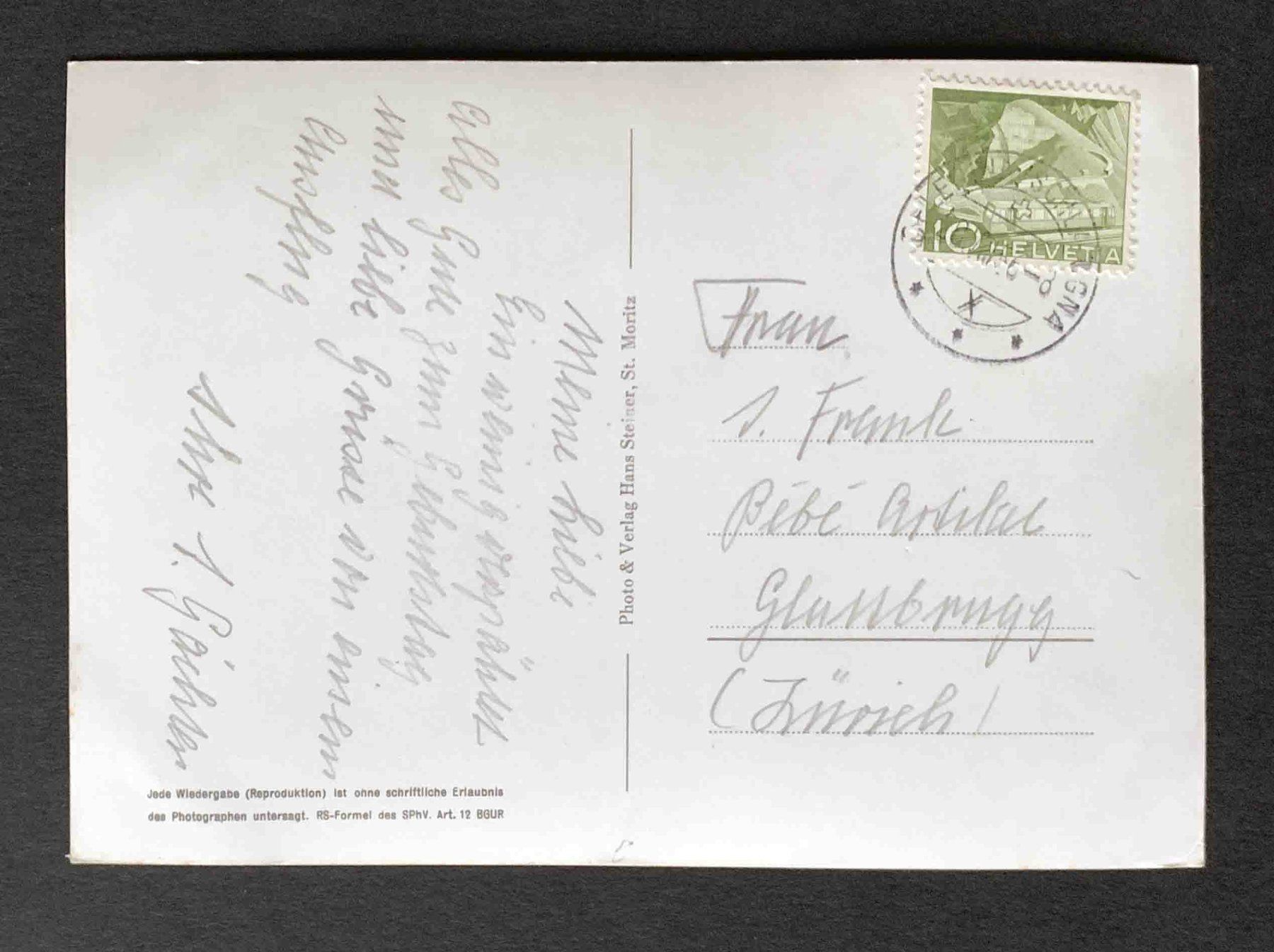 Cartoline postali: AK St Moritz – Usato da Goldau venduto da artelier1 1