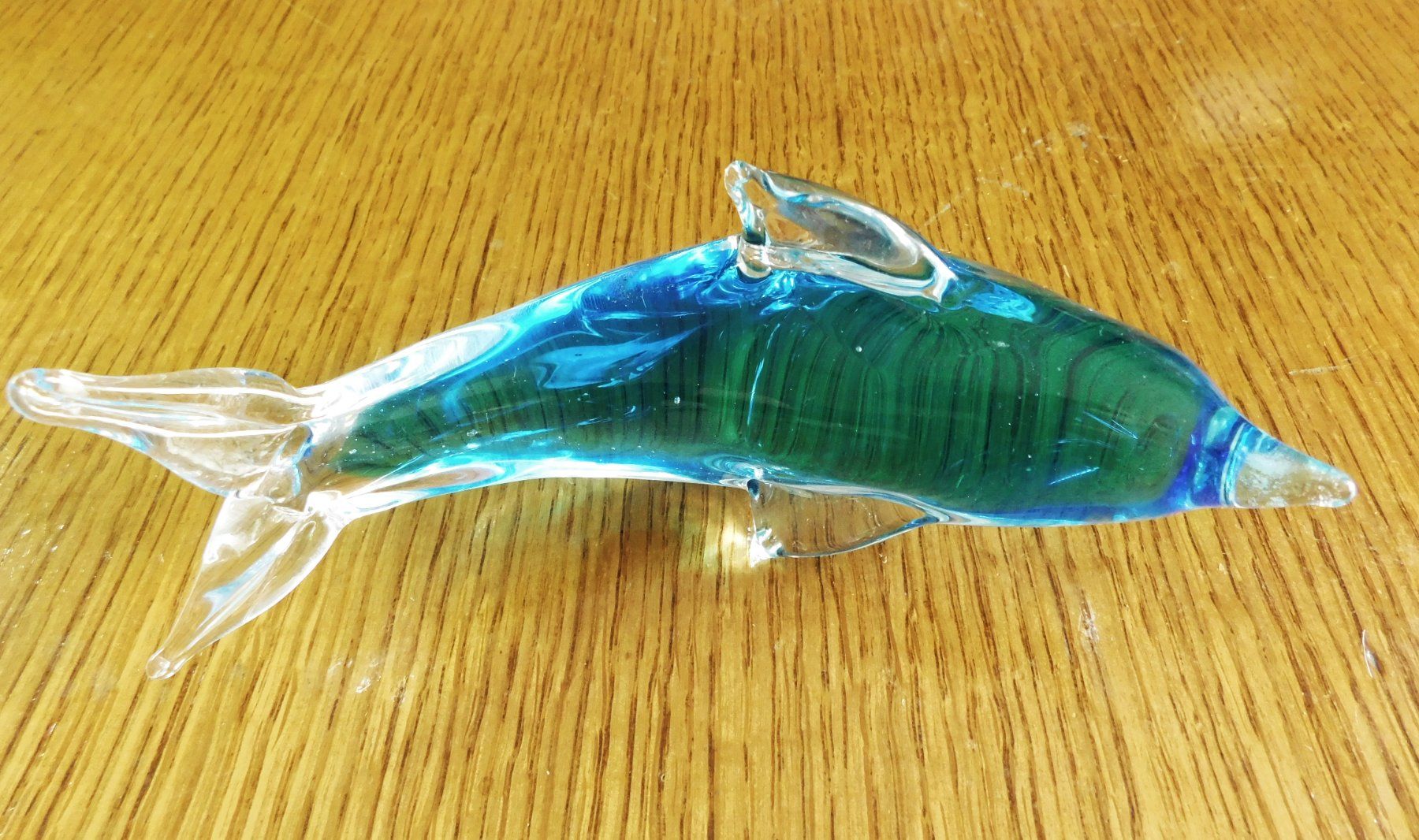 Sculture & Statue: Skulptur Glas Blue Dolphin Kristall 2000er – Usato da Emmenbrücke venduto da Ulisse-22 2