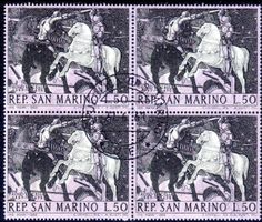 SAN MARINO 1968 PAOLO UCCELLO 4ERBLOCK GESTEMPELT - T297