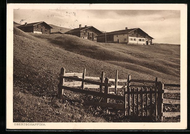 Cartes postales: Obertschappina, Ortsansicht mit Alpenh – D'occasion à Berlin par bartko-reher