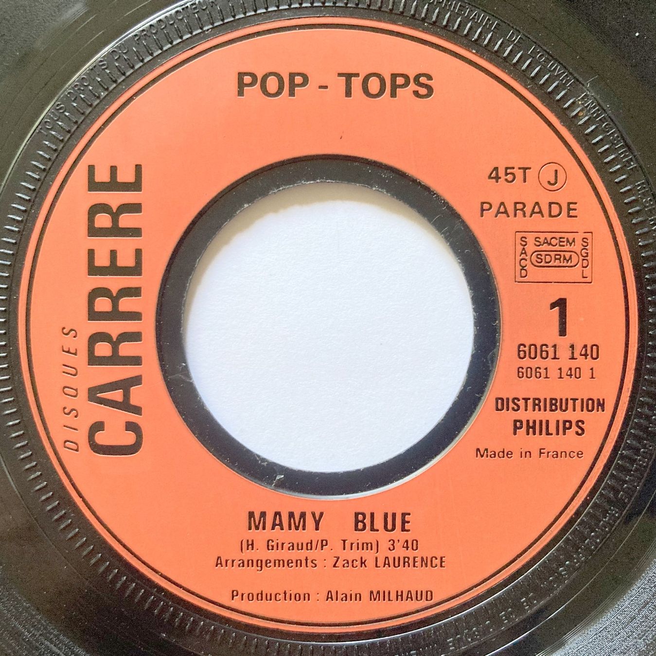 Dischi in vinile: POP-TOPS - MAMY BLUE – Usato da Bottens venduto da hotter-than-hell 2