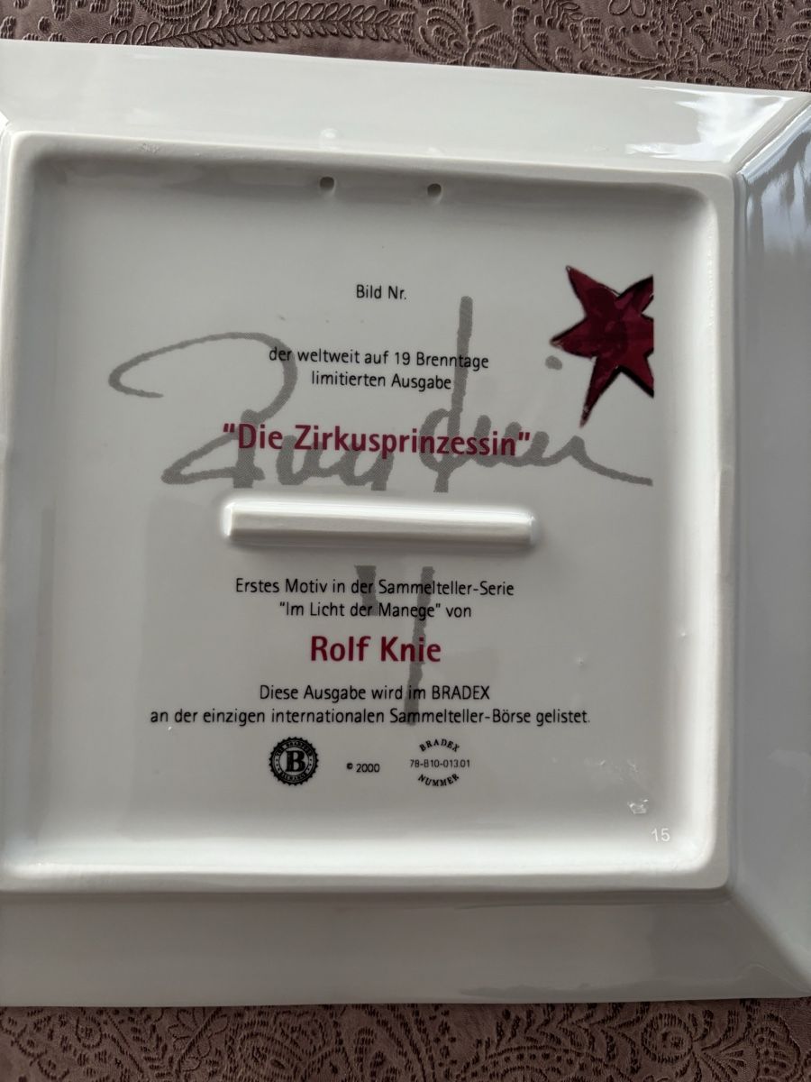 Piatti: Die Zirkusprinzessin Rolf Knie – Usato da Seewen SZ venduto da buqe 4