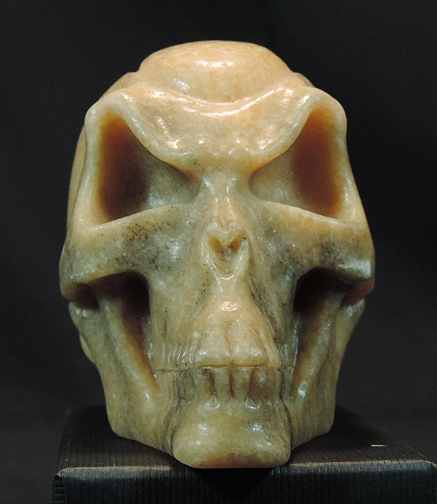 Minerali & Pietre curative: Alien Schädel aus Stein, handgeschnitzte Skulptur – Usato da Duggingen venduto da roterbambus 2