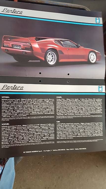 Documenti: DE  TOMASO  PANTERA   ORIGINAL PROSPEKT – Usato da St. Gallen venduto da kratzki01 1