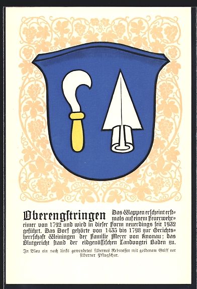 Cartes postales: Oberengstringen, Wappen auf Weintrauben- – D'occasion à Berlin par bartko-reher