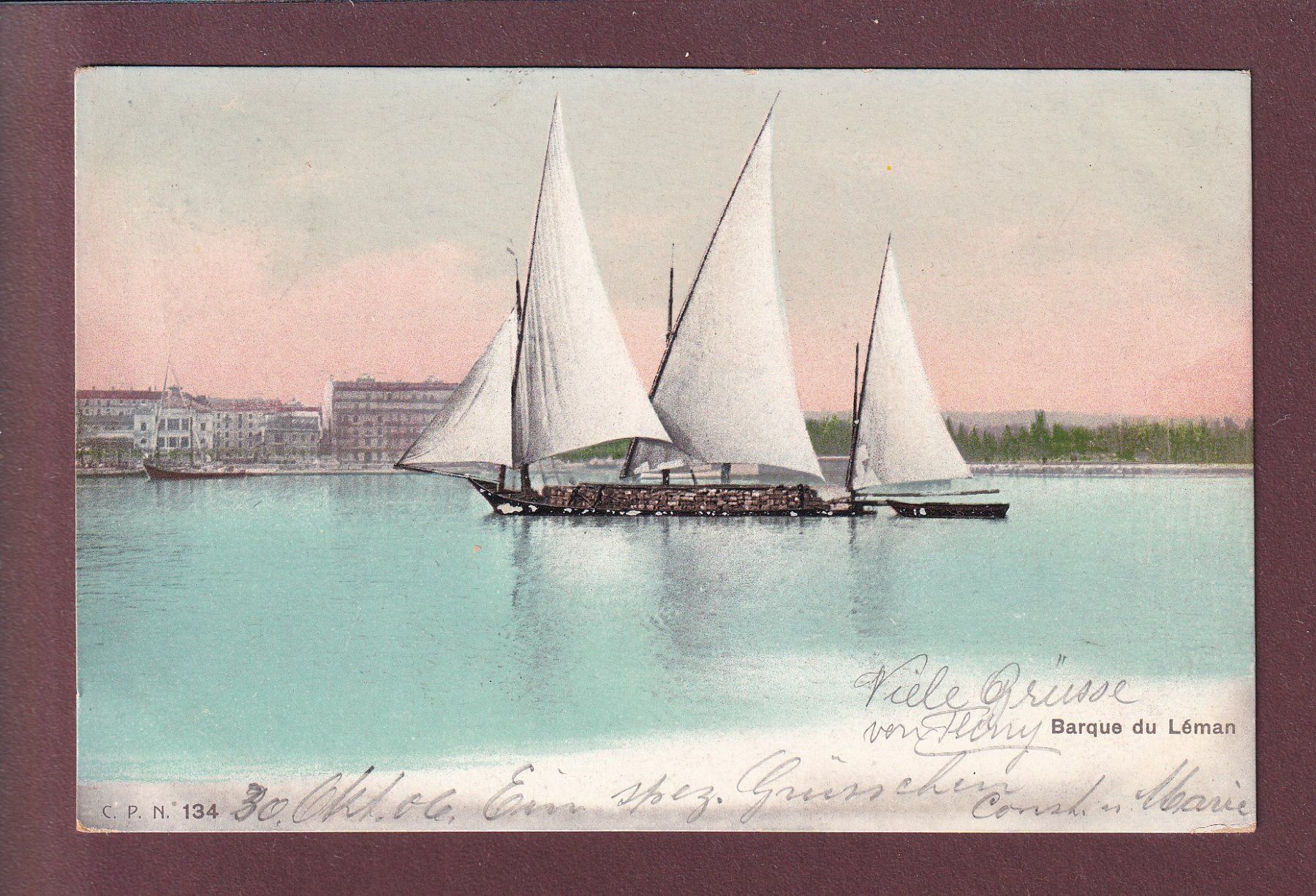 Cartes postales: BARQUE DU LEMAN - 1906 CPN – D'occasion à Pully par nicecards