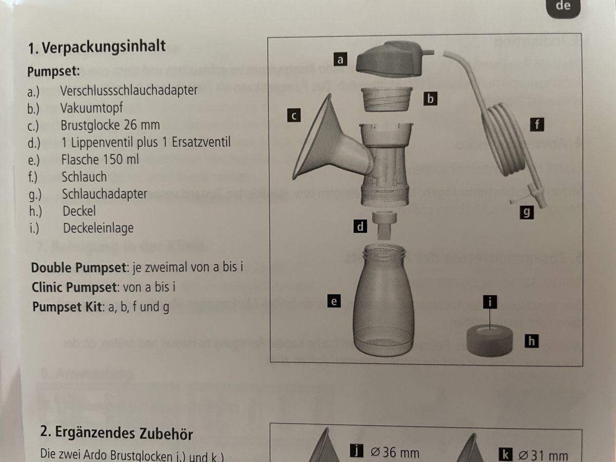 Ardo Accessori per l’allattamento: Ardo Calypso Double Plus mit Handpumpe – Usato da Niedermuhlern venduto da ste_c5h9 2