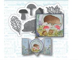 Neues Stanzschablonenset Igel / Herbst