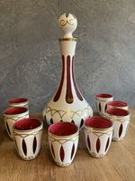 Böhmisches Karaffen-Set mit 8 Gläsern