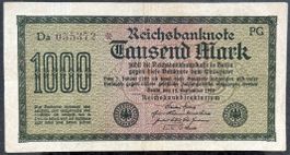 Reichsbanknote 1000 Mark, 15. September 1922