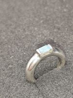 Vintage 925er Silber Unisex Ring mit Aquamarin Edelstein Top