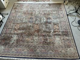 Srinagar Kashmir Seidenteppich 240x239 cm