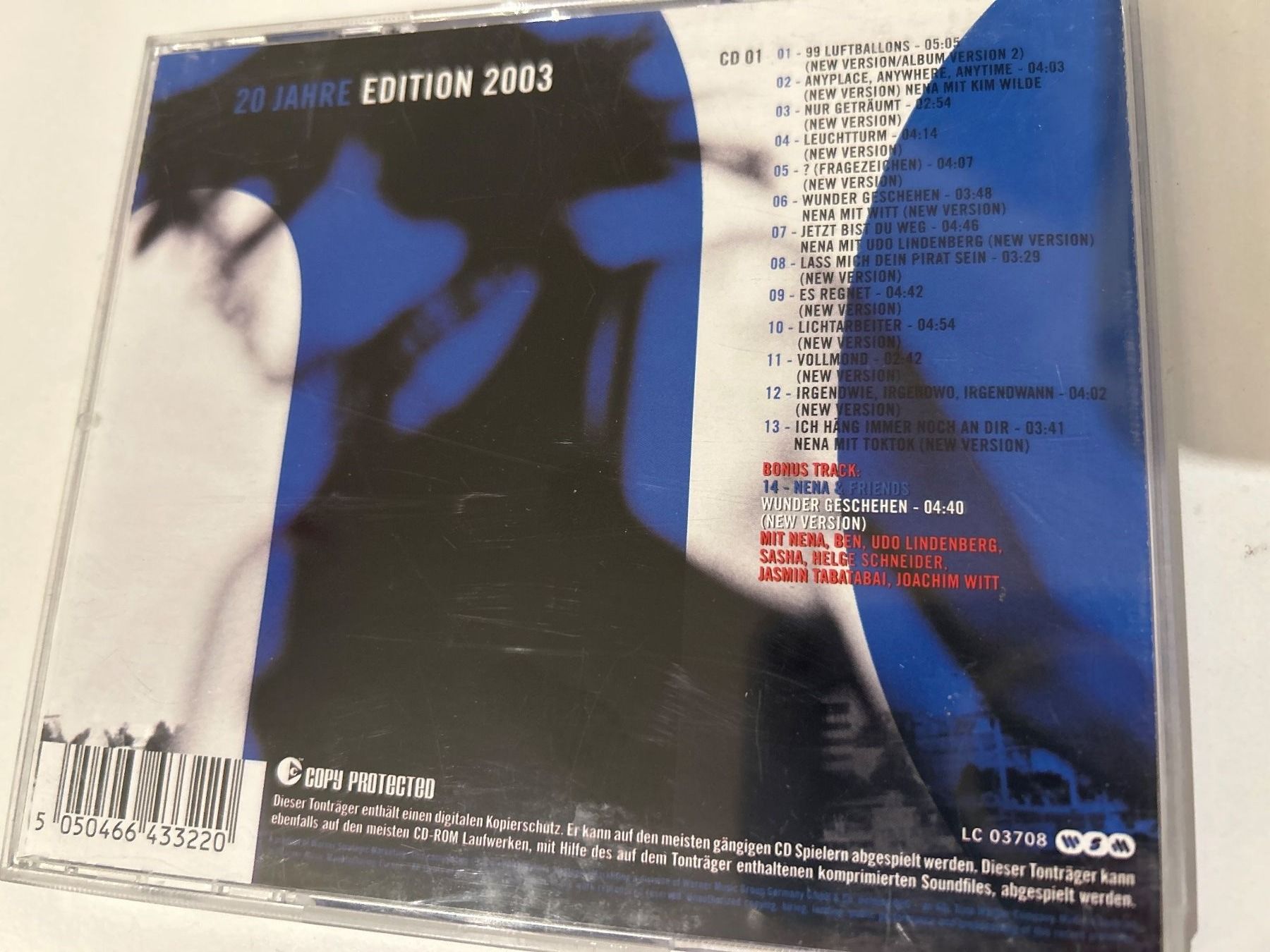 CD: CD-Nena feat. Nena - 20 Jahre Edition 2003 – Usato da Guntershausen venduto da Gloominati 1