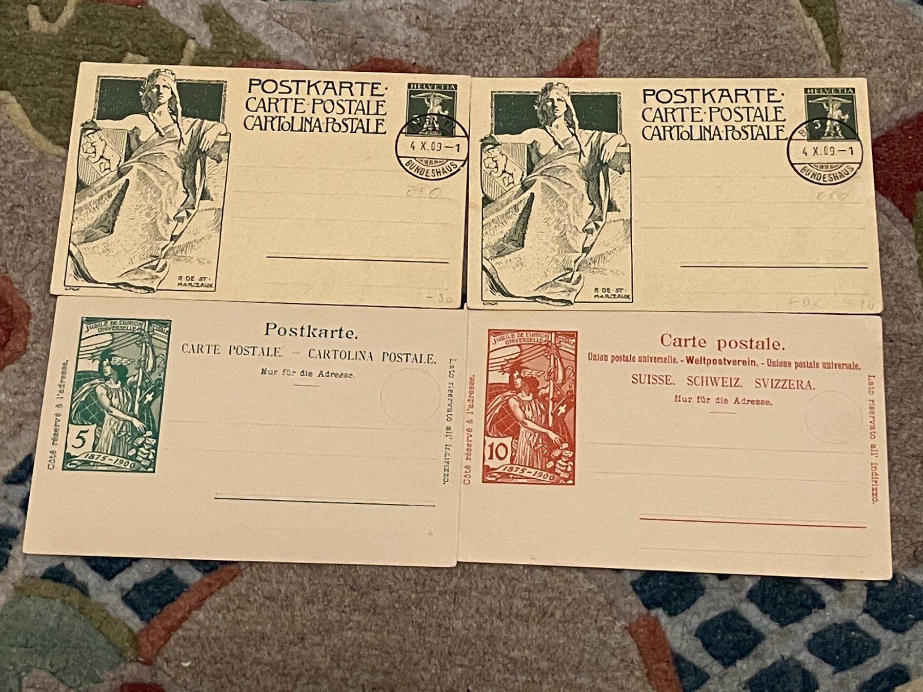 Alle Briefmarken: 4 Postkarten – Neu (gemäss Beschreibung) aus Koblenz von mar_c2pj