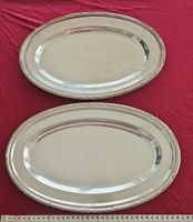 Vintage Silver Plated Serving Trays - Set of Two!