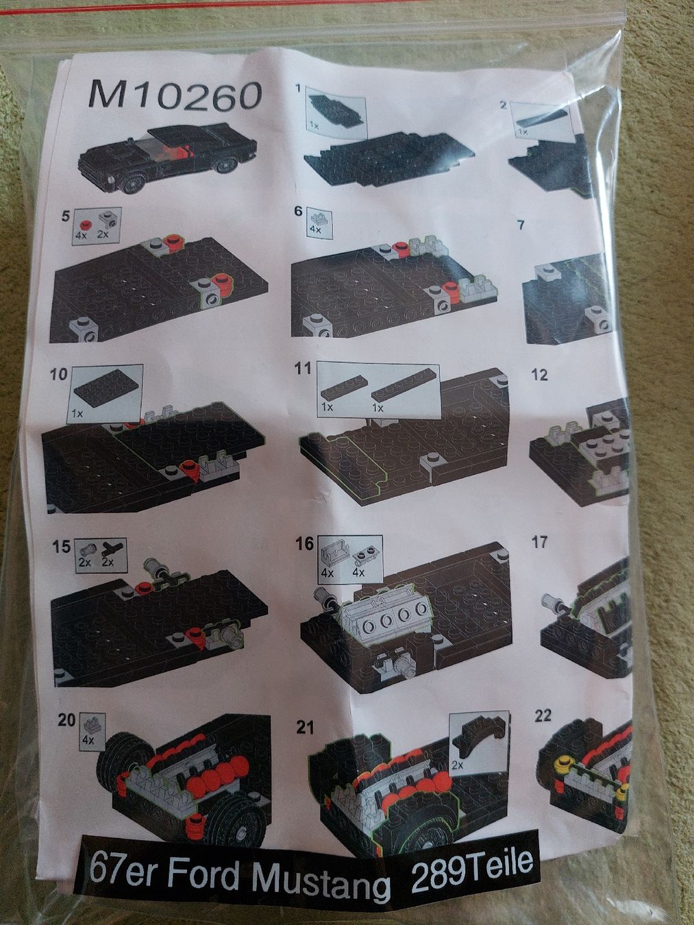 Kit di costruzioni: 67er Ford Mustang aus Klemmbausteinen – Nuovo (secondo la descrizione) da Roggwil BE venduto da zoeri46 1