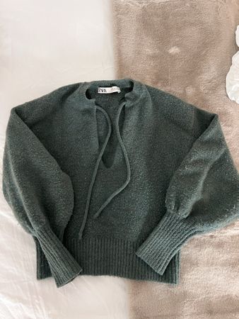 Zara Knit Sweater, Forest Green