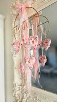 Liebe Deko Herzen Rosa Vintage Romantik Boho Mobile