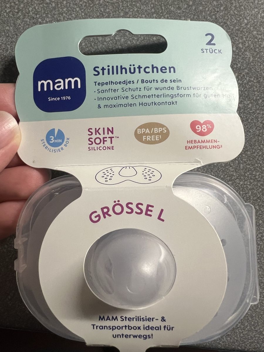 Cibi & Specialità: Stillhütchen mam gr. L – Nuovo e nell'imballaggio originale da Oberdiessbach venduto da Wiederliebe