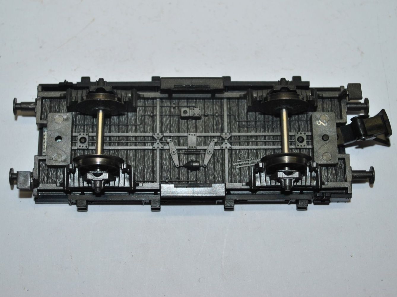 Fleischmann Modellini di ferrovie: Fleischmann Flachwagen DB (RWS856) – Usato da Aarwangen venduto da Bahnsupport 1