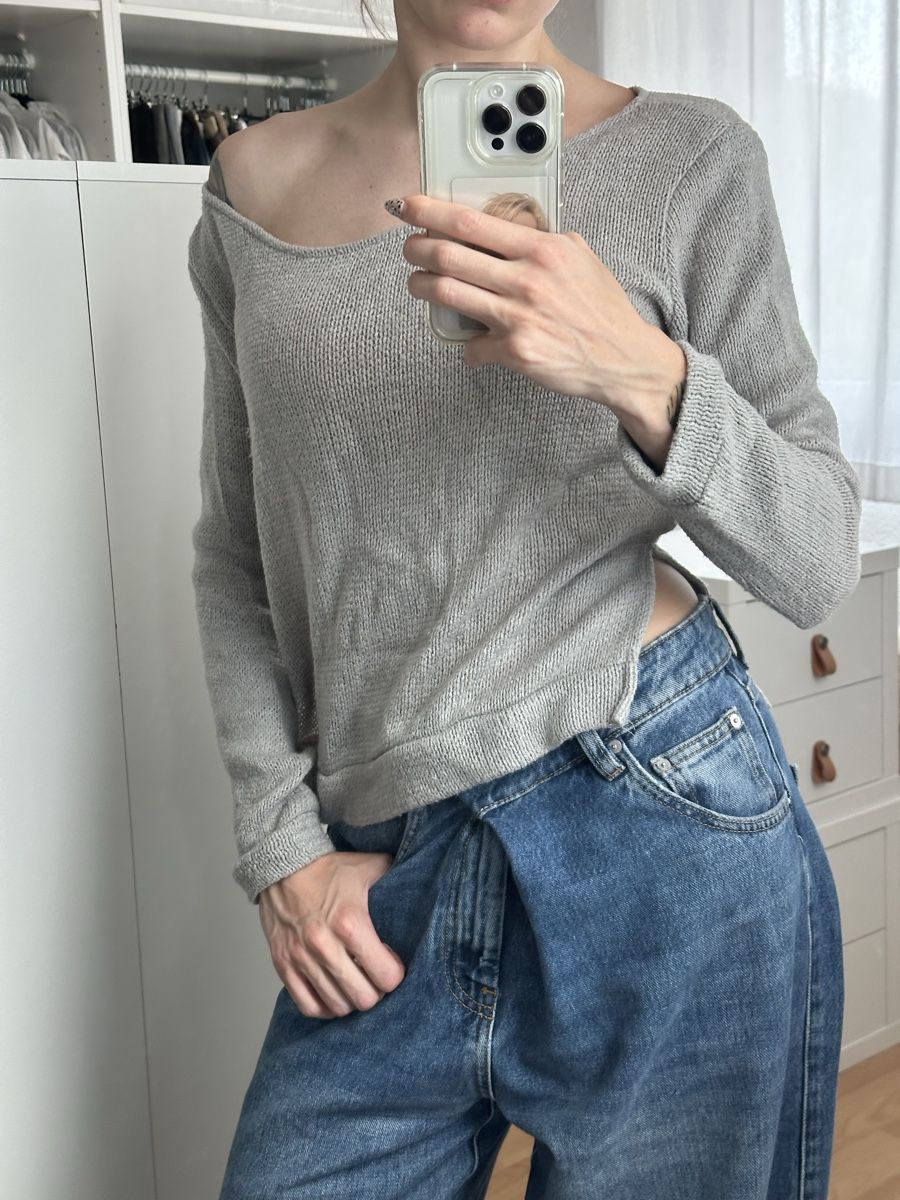 Pullover & Sweatshirts: Pullover Damen Langarm Grau Grösse S – Gebraucht aus Frauenfeld von vanyllua