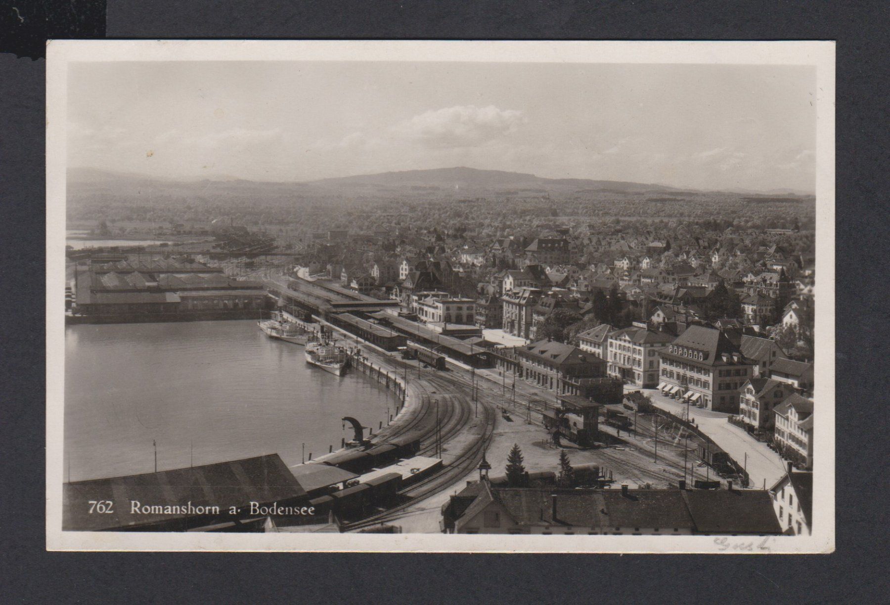 Cartoline postali: Romanshorn   Bahnhof  TG   :   alte Ansichtskarte von 1931 – Usato da Vitznau venduto da Ropaku