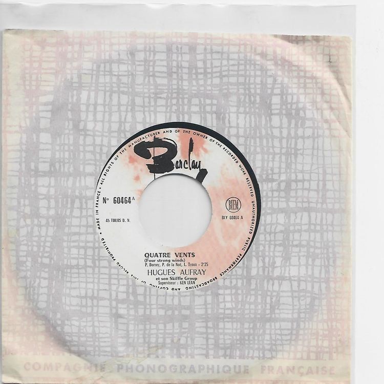 Dischi in vinile: Hugues Aufray  --  Quatre Vents  Single7 – Usato da Rheinau venduto da thealbum
