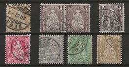 Lot Sitzende Helvetia mit Faserpapier - hoher KP