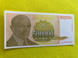 ***YELLOW - Belgrad 1994 - Jugoslawien 500000 Dinara UNC