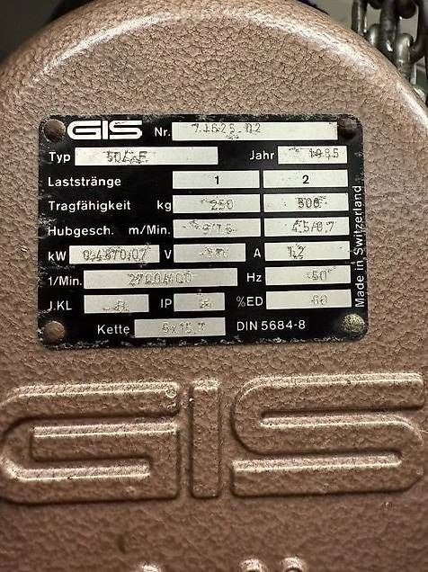 Mehrzweckzüge: Kettenzug GIS – Gebraucht aus Biglen von Emmental 5