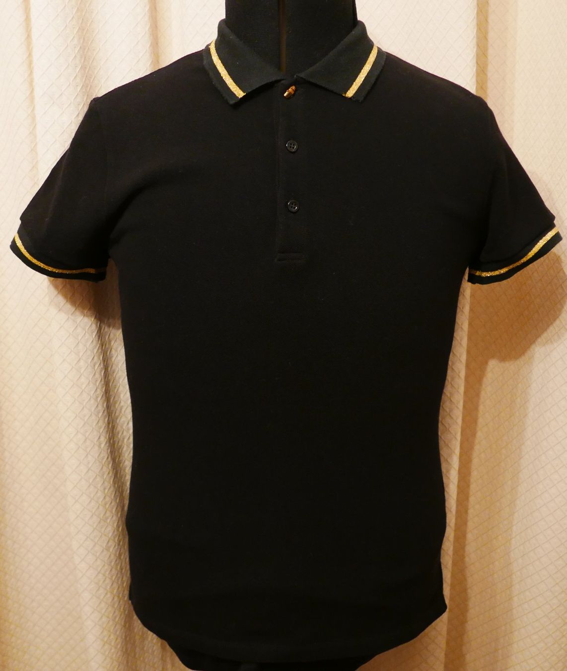Roberto Cavalli Magliette Polo: Polo ROBERTO CAVALLI CLASS Noir liseré doré – Usato da Nyon venduto da WHTF 1
