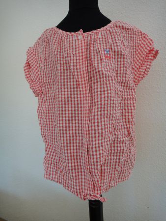 Okaidi Bluse Rot/Weiss Kariert, Gr. 12 Jahre