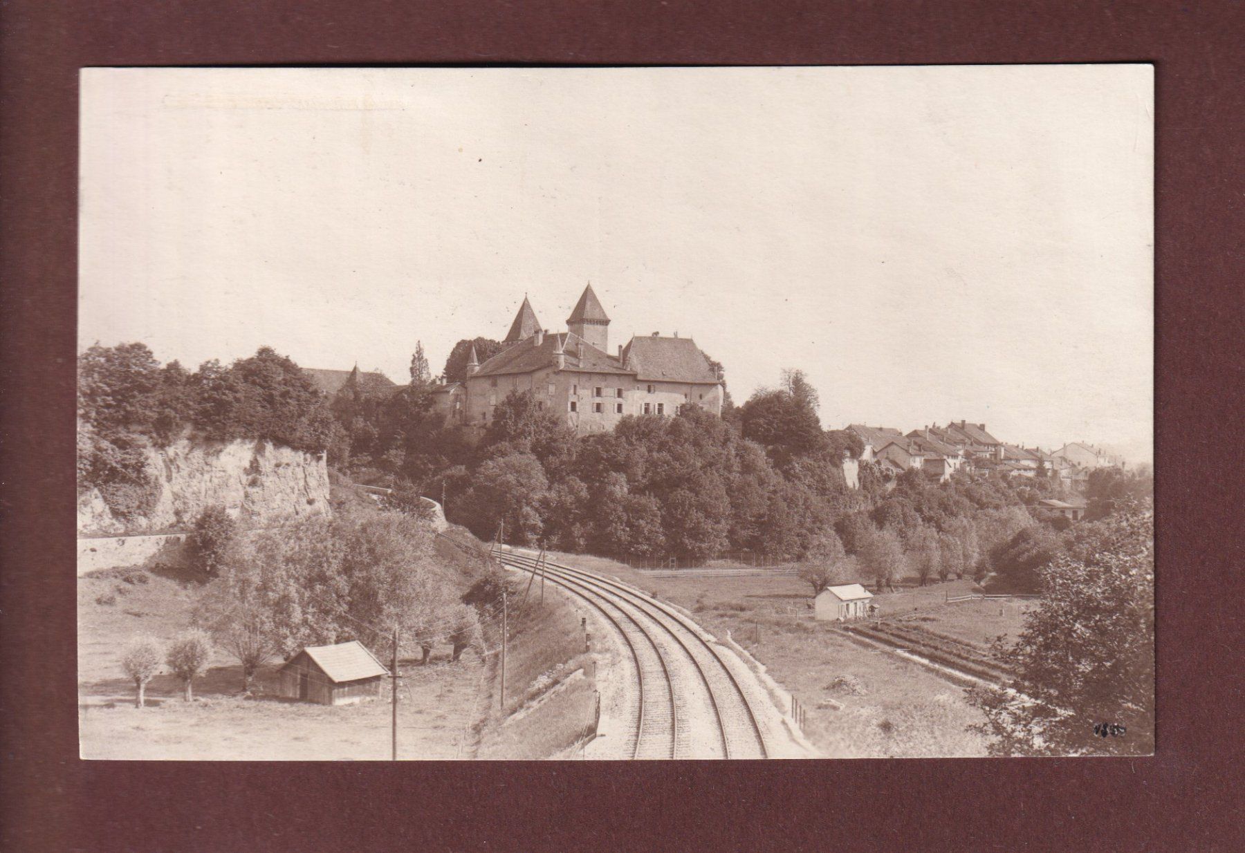 Ansichtskarten: Château de LA SARRAZ - Voie ferrées - 1928 – Gebraucht aus Pully von nicecards