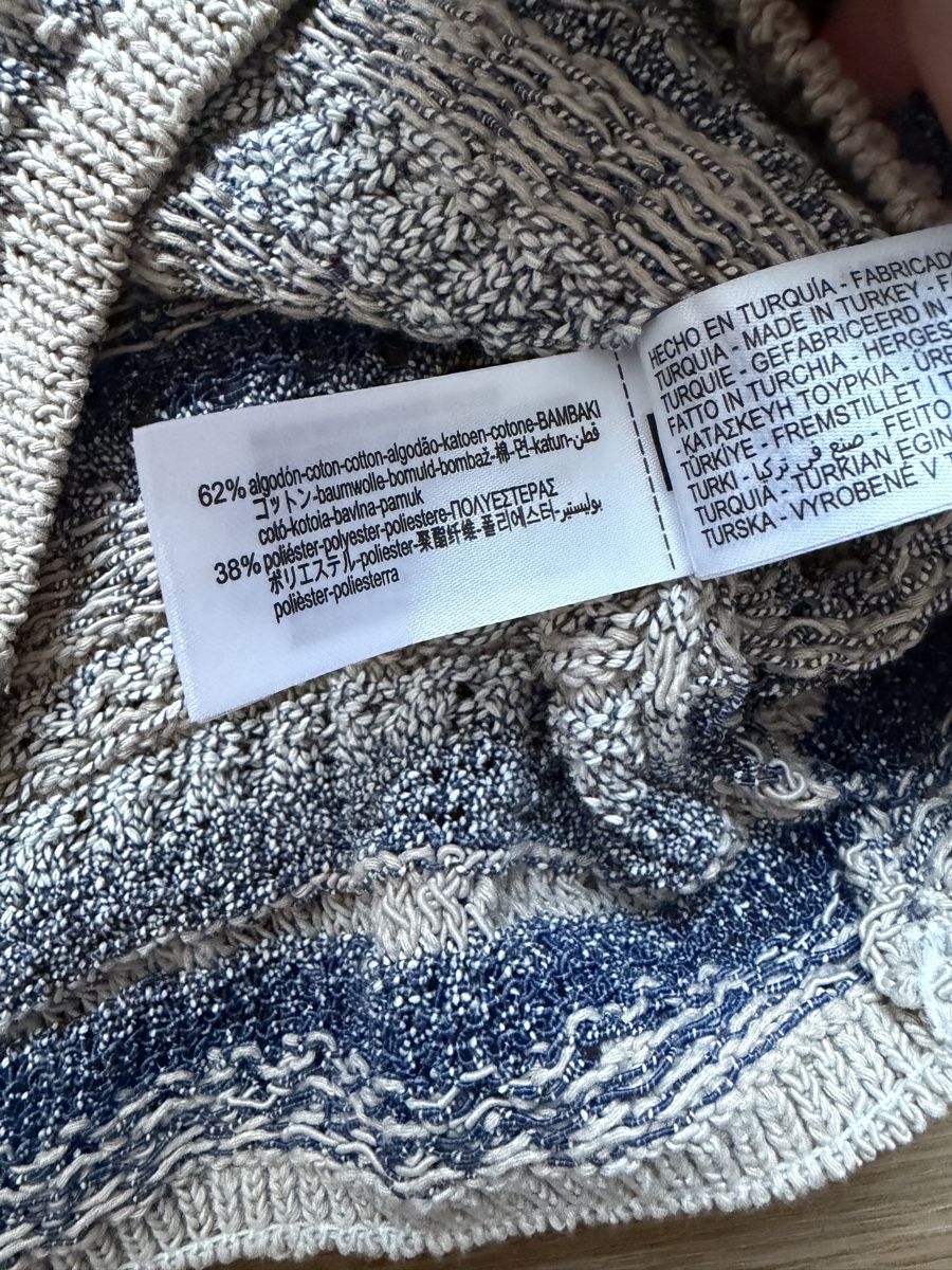 Zara T-shirt: Zara Stricktop gemustert blau beige Grösse S – Nuovo (secondo la descrizione) da Bassersdorf venduto da Sandy456 3