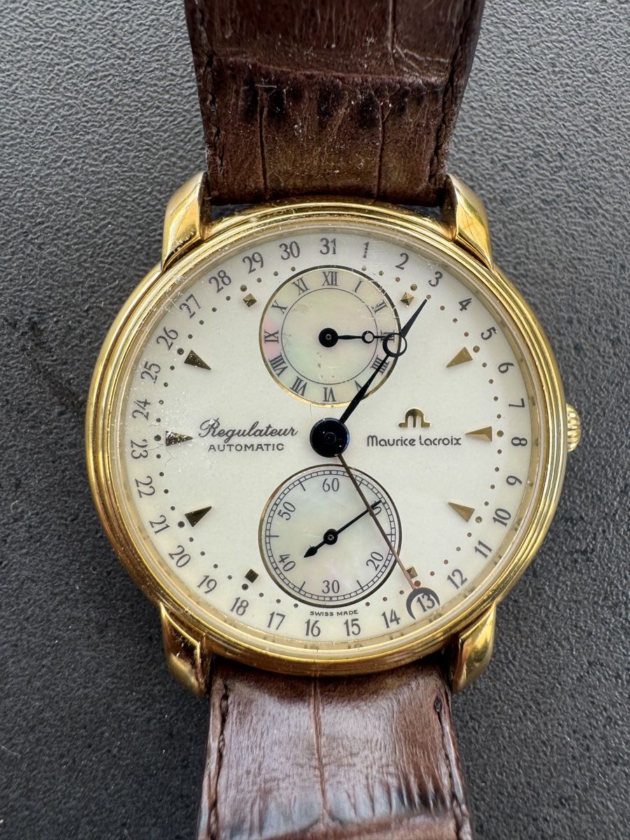 Bracciali & Braccialetti: Maurice Lacroix Regulator Automatic (vergoldet) – Usato da Triesen venduto da Hsprix 1