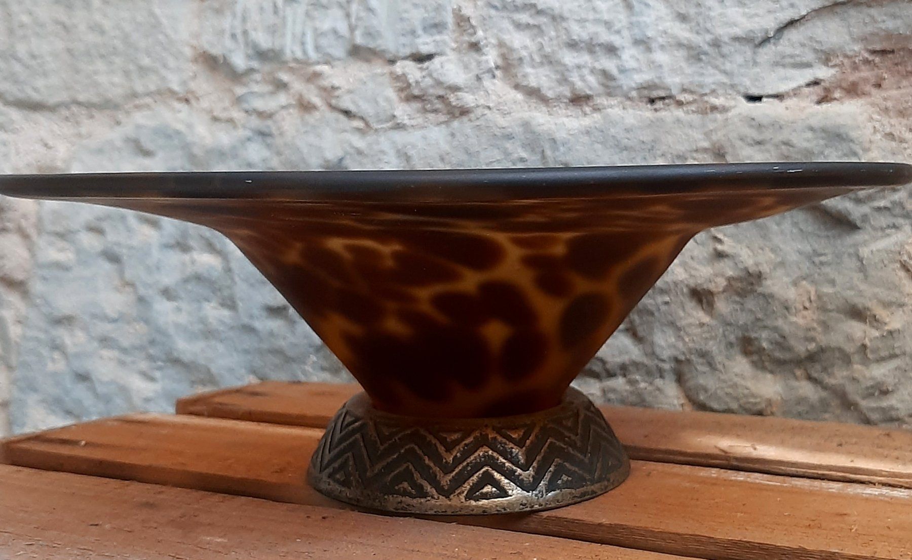 Murano Ciotole: Midcentury Murano Amber Glas Schale – Usato da Arbon venduto da torso444 1