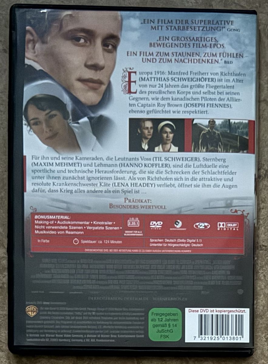 Alle DVDs: DER ROTE BARON  – Neu (gemäss Beschreibung) aus Dietikon von AndreaSch01 1