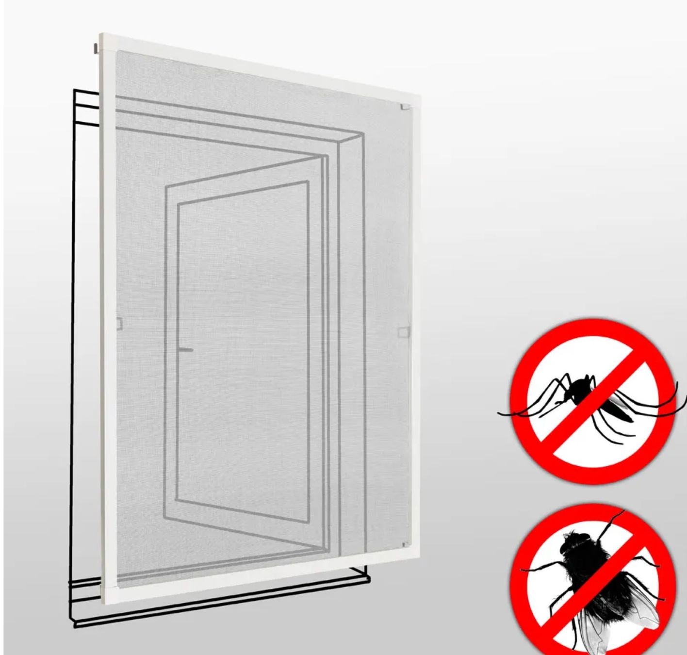 Sonstiges für Haushalt & Wohnen: Fliegengitter weiss 130x150cm nur 29.- – Neu und originalverpackt aus Necker von liq24 1