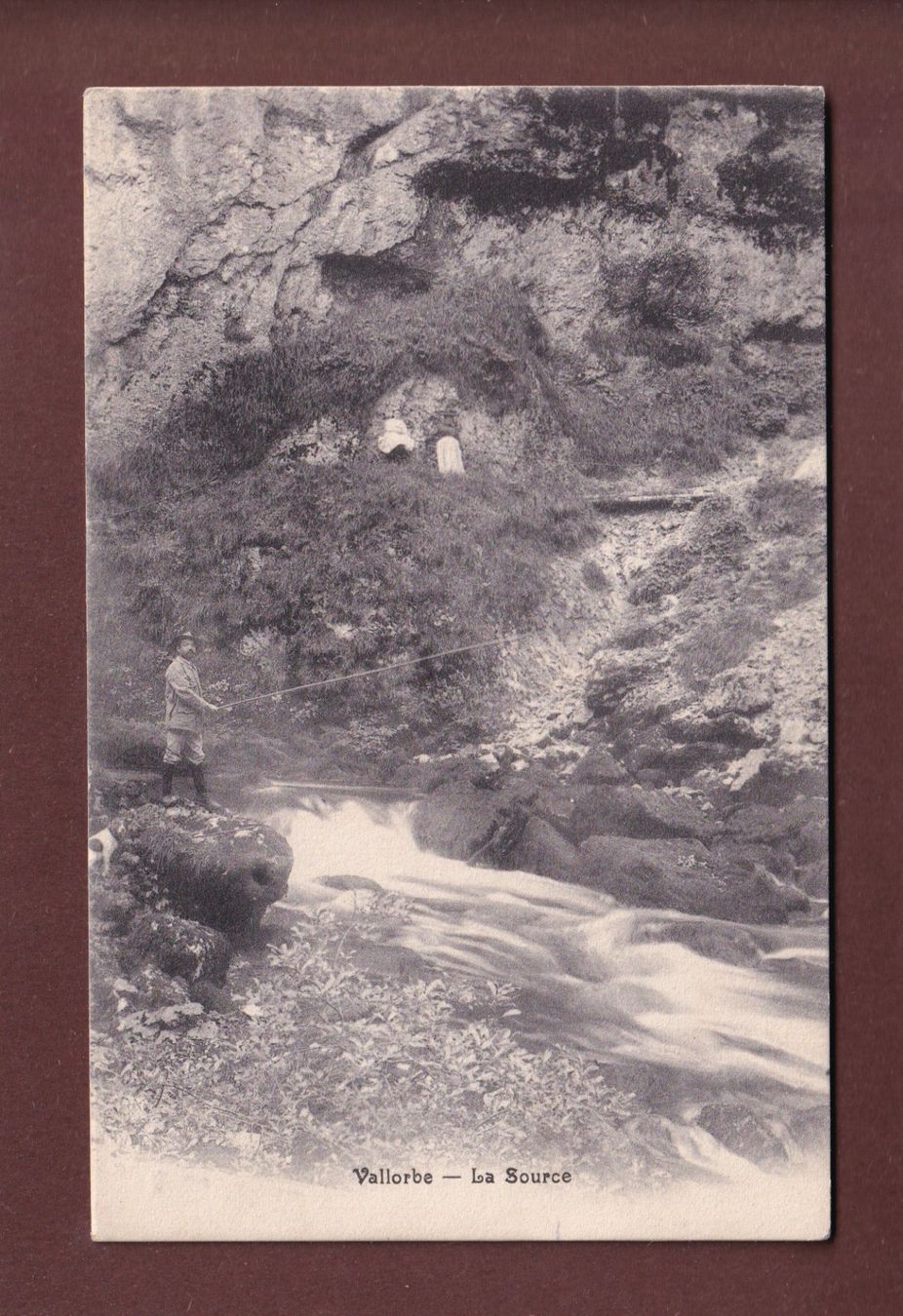 Cartoline postali: VALLORBE - La Source - Pêcheur – Usato da Pully venduto da nicecards-shop