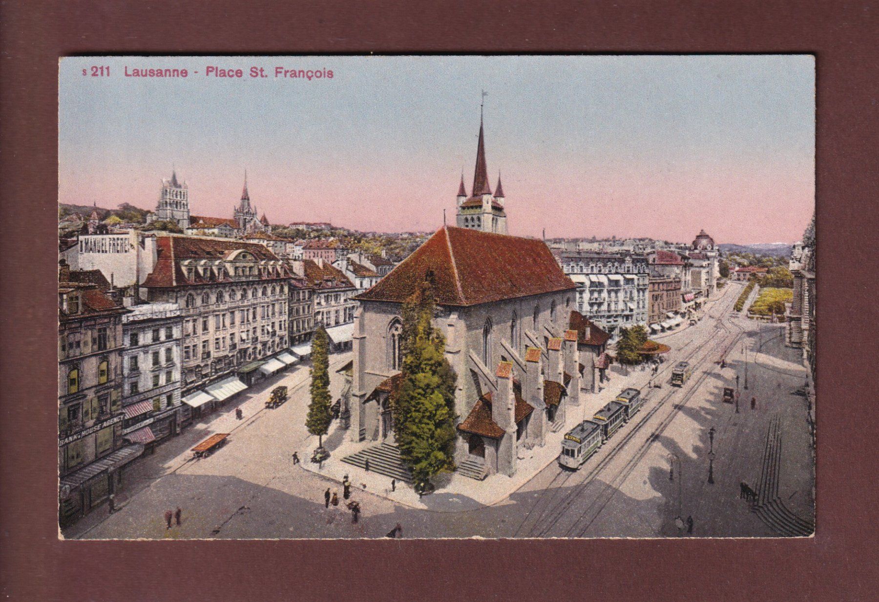 Ansichtskarten: LAUSANNE - Place St. François – Gebraucht aus Pully von nicecards