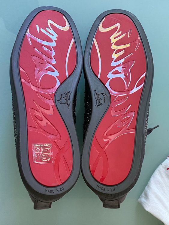 CHRISTIAN LOUBOUTIN Louis Orlato STRASS Sneakers 45 NEUE (Neuf