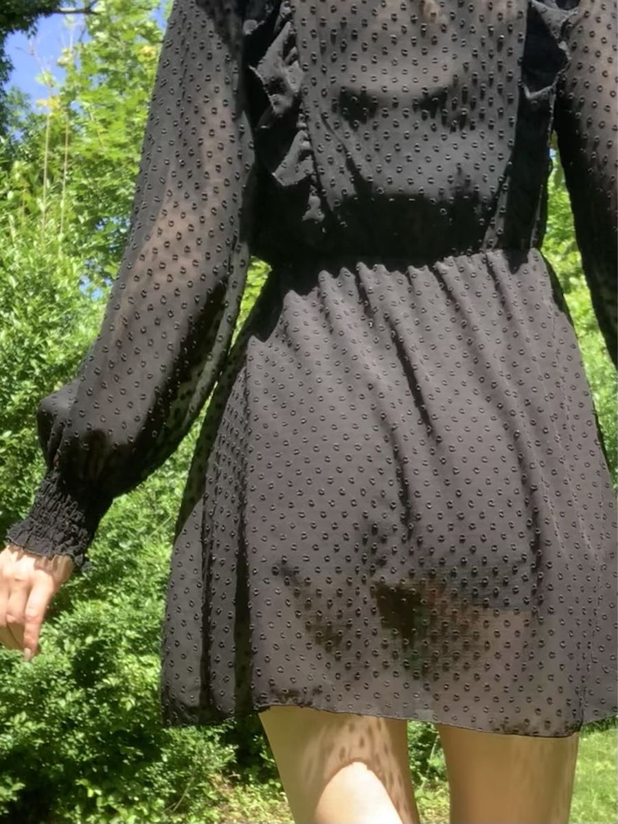 Kleider: Schwarzes Blusenkleid – Neu (gemäss Beschreibung) aus Zürich von mha_mx9n 4