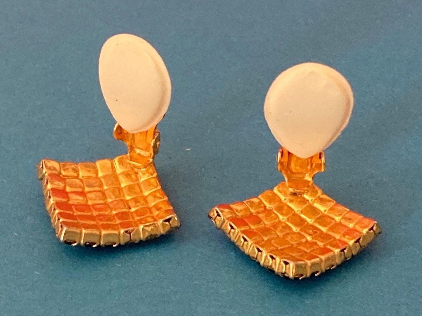 Ohrringe & -stecker: Quadratische Ohrringe Schwarz und weiß – Gebraucht aus Laufen von Trendmarket 4