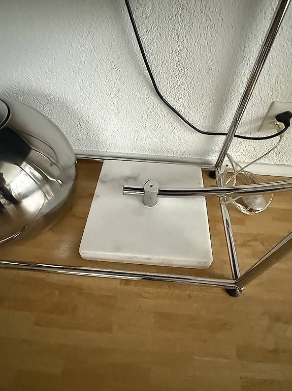 Lampade: Design Bogenlampe mit Marmorsockel – Usato da Luzern venduto da mat.jones 3