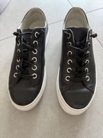 Baskets Paul Green cuir noir T.39, comme neuves (portées 3x)