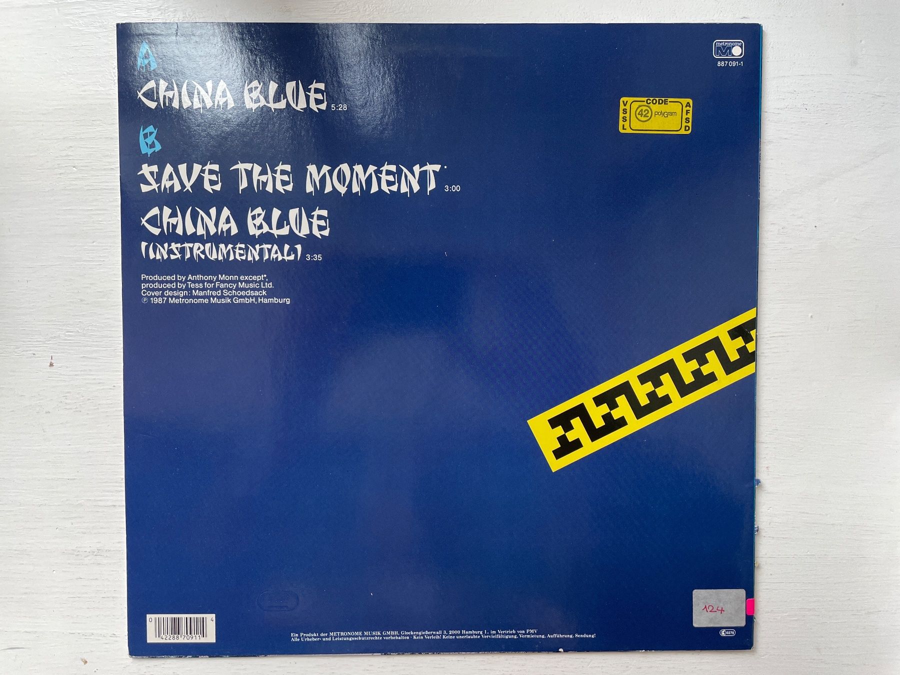Dischi in vinile: Fancy - China Blue - 12" Maxi, 1987, Italo-Disco, Synth-Pop – Usato da Zürich venduto da Andy_t71 1